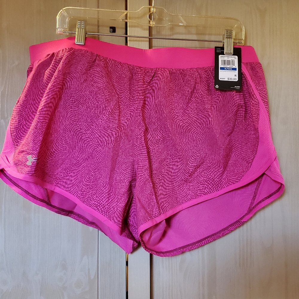 Under Amour Pink Printed Shorts NWT